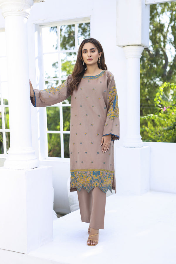 Nafasat - 2 Piece Embroidered Khaadi Dress